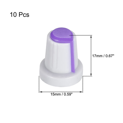 Harfington 10Pcs Shaft Hole Knob for Speaker Effect Pedal Amplifier Grey Potentiometer Knob