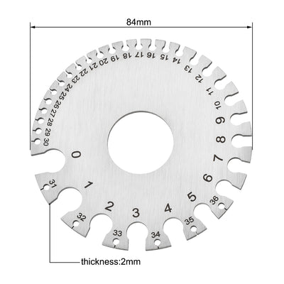 Harfington Stainless Steel Metal Wire Cable Gage 0.007-0.3125 Standard Thickness Gauge Round Dual-Sided Wire Cable Sheet Gage