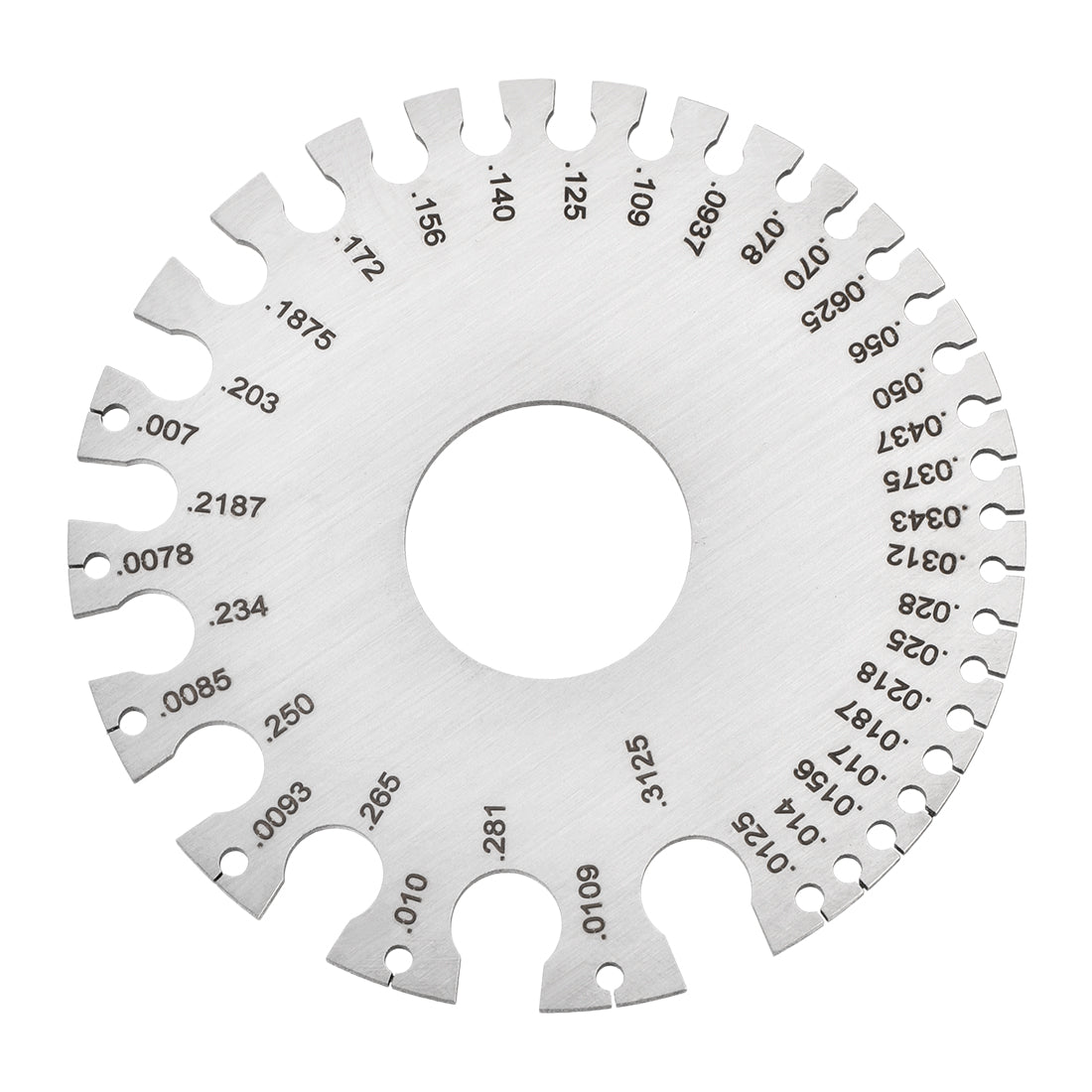 Harfington Stainless Steel Metal Wire Cable Gage 0.007-0.3125 Standard Thickness Gauge Round Dual-Sided Wire Cable Sheet Gage