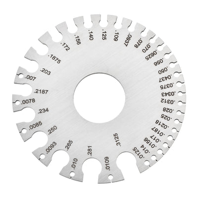 Harfington Stainless Steel Metal Wire Cable Gage 0.007-0.3125 Standard Thickness Gauge Round Dual-Sided Wire Cable Sheet Gage