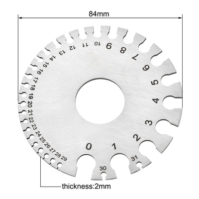 Harfington Stainless Steel Metal Wire Cable Gage 0.335-8.0 Standard Thickness Gauge Round Dual-Sided Wire Cable Sheet Gage