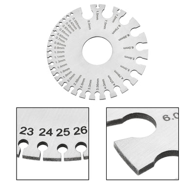Harfington Stainless Steel Metal Wire Cable Gage 0.335-8.0 Standard Thickness Gauge Round Dual-Sided Wire Cable Sheet Gage
