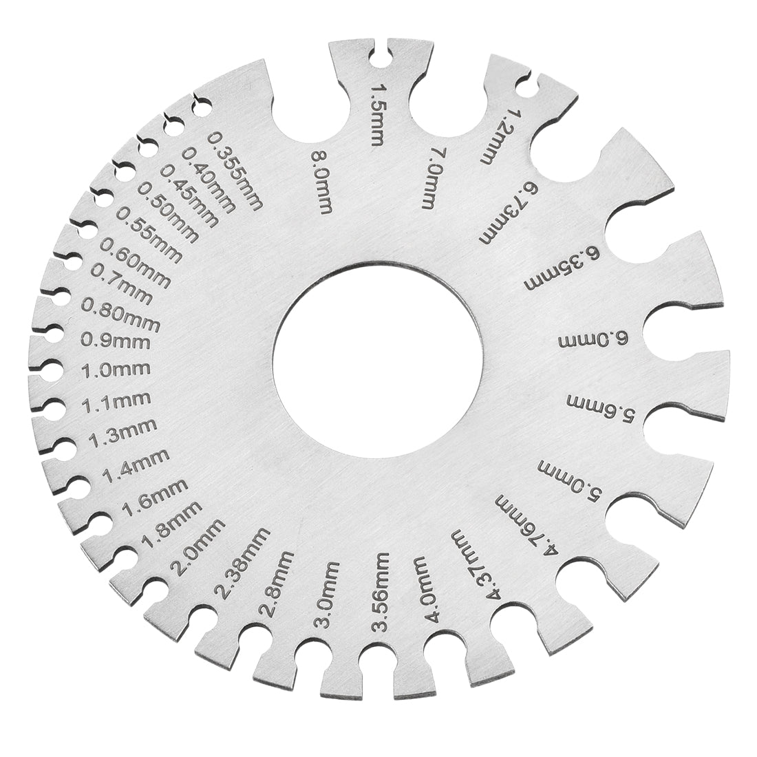 Harfington Stainless Steel Metal Wire Cable Gage 0.335-8.0 Standard Thickness Gauge Round Dual-Sided Wire Cable Sheet Gage