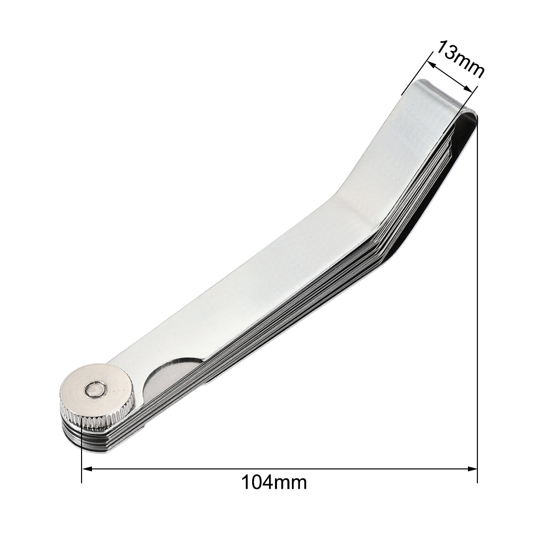 Harfington Offset Valve Feeler Gage Measurment (0.005'' - 0.020'') Thickness Gauge 16 Blades Tool