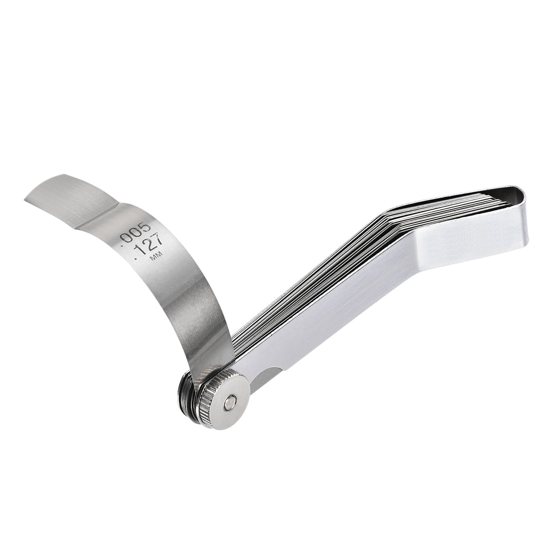 Harfington Offset Valve Feeler Gage Measurment (0.005'' - 0.020'') Thickness Gauge 16 Blades Tool