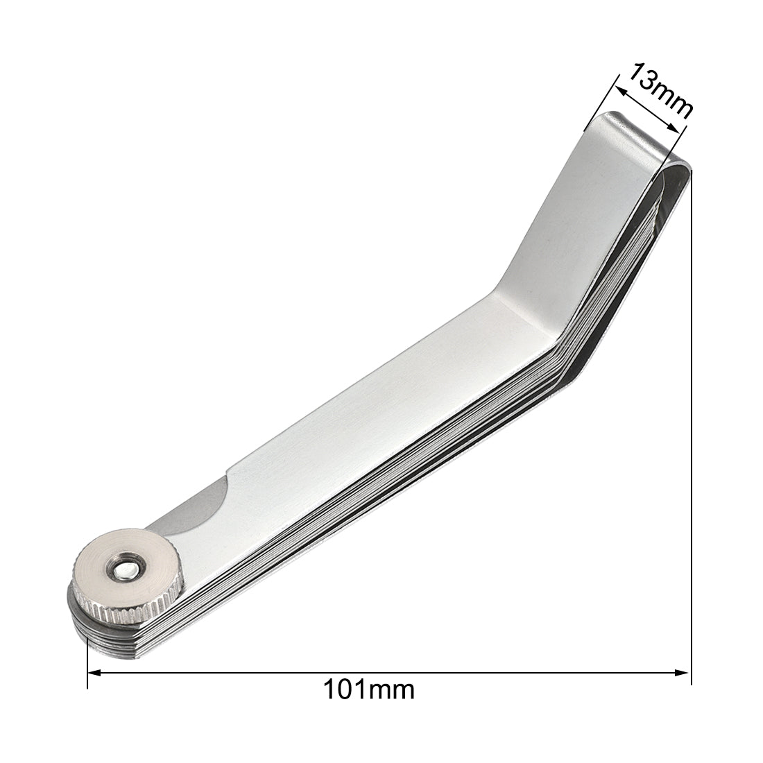 Harfington Offset Valve Feeler Gage Measurment (0.008'' - 0.026'') Thickness Gauge 12 Blades Tool