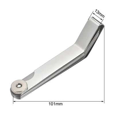 Harfington Offset Valve Feeler Gage Measurment (0.008'' - 0.026'') Thickness Gauge 12 Blades Tool