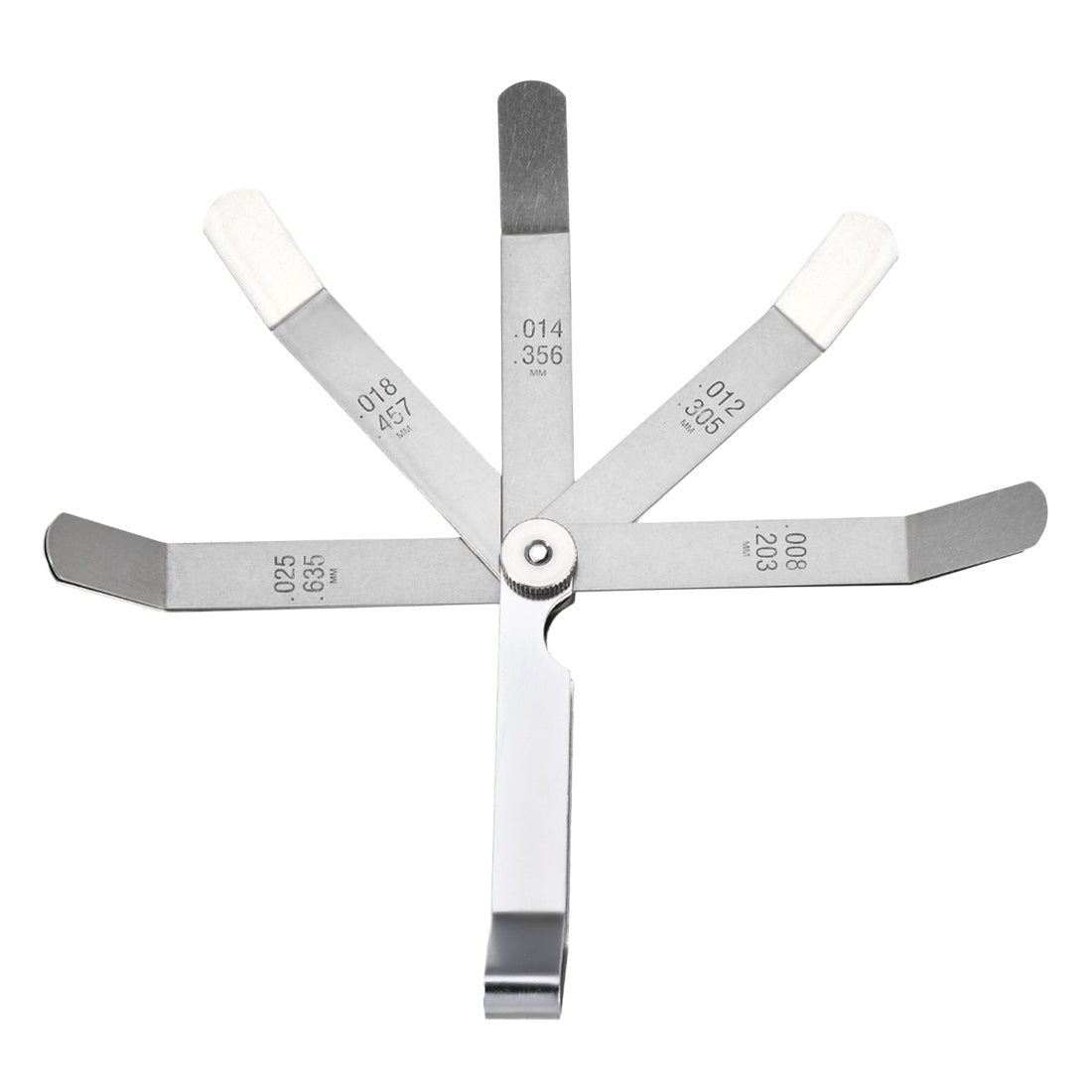 Harfington Offset Valve Feeler Gage Measurment (0.008'' - 0.026'') Thickness Gauge 12 Blades Tool