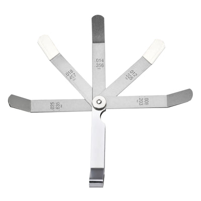 Harfington Offset Valve Feeler Gage Measurment (0.008'' - 0.026'') Thickness Gauge 12 Blades Tool