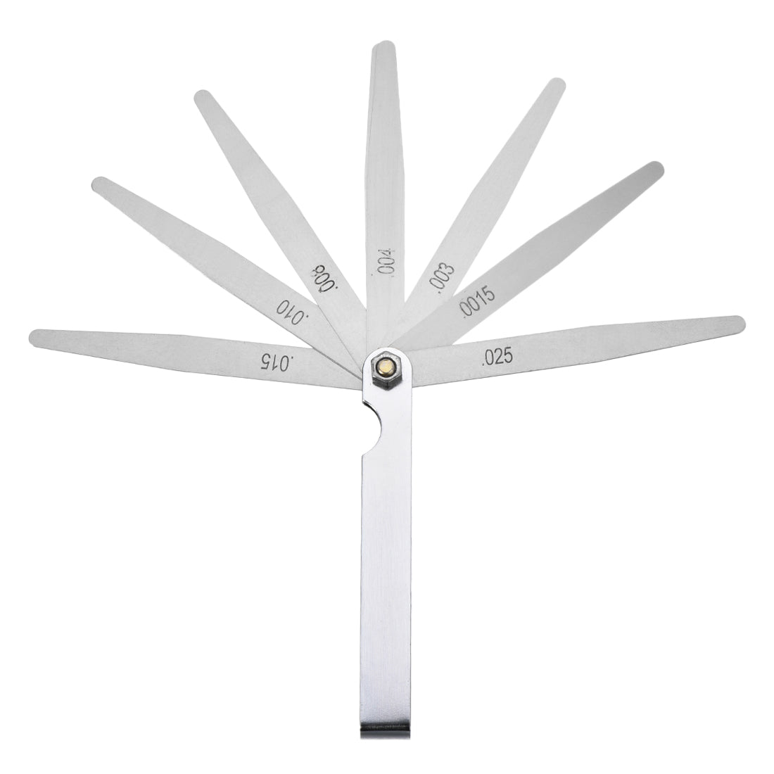 Harfington Feeler Gage Dual Marked Imperial Gap Measuring Tool (0.0015'' - 0.025'') Thickness Gauge 10 Blades