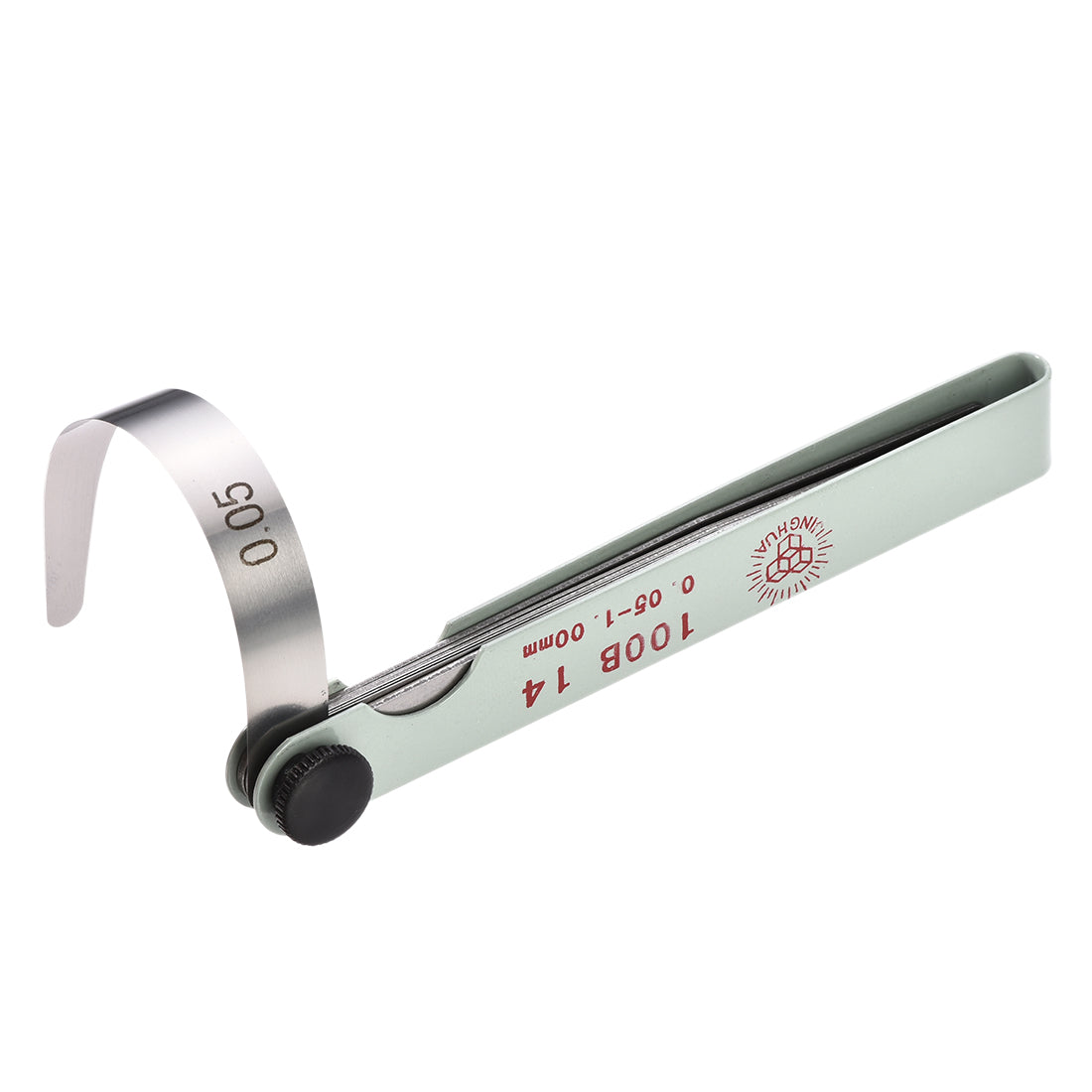 Harfington Feeler Gage Dual Marked Metric Gap Measuring Tool (0.05 - 1.00 mm) Thickness Gauge 14 Blades