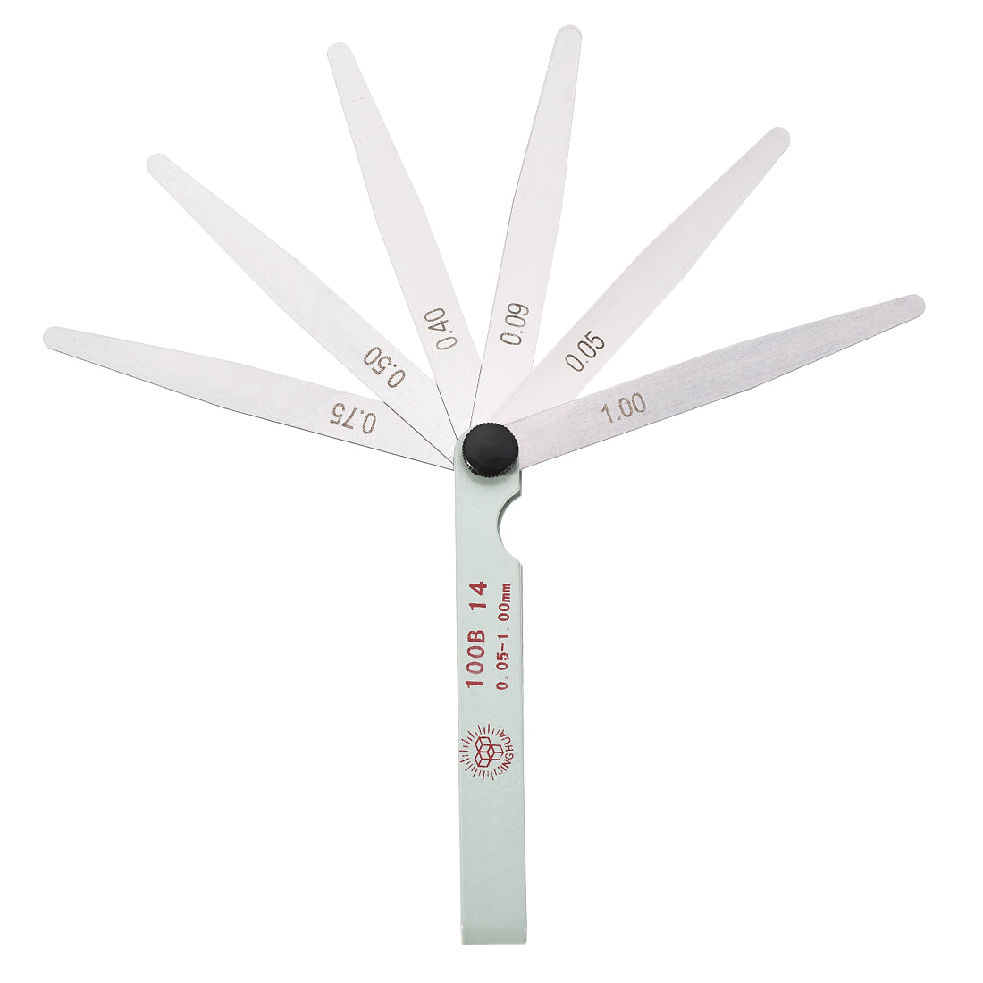 Harfington Feeler Gage Dual Marked Metric Gap Measuring Tool (0.05 - 1.00 mm) Thickness Gauge 14 Blades