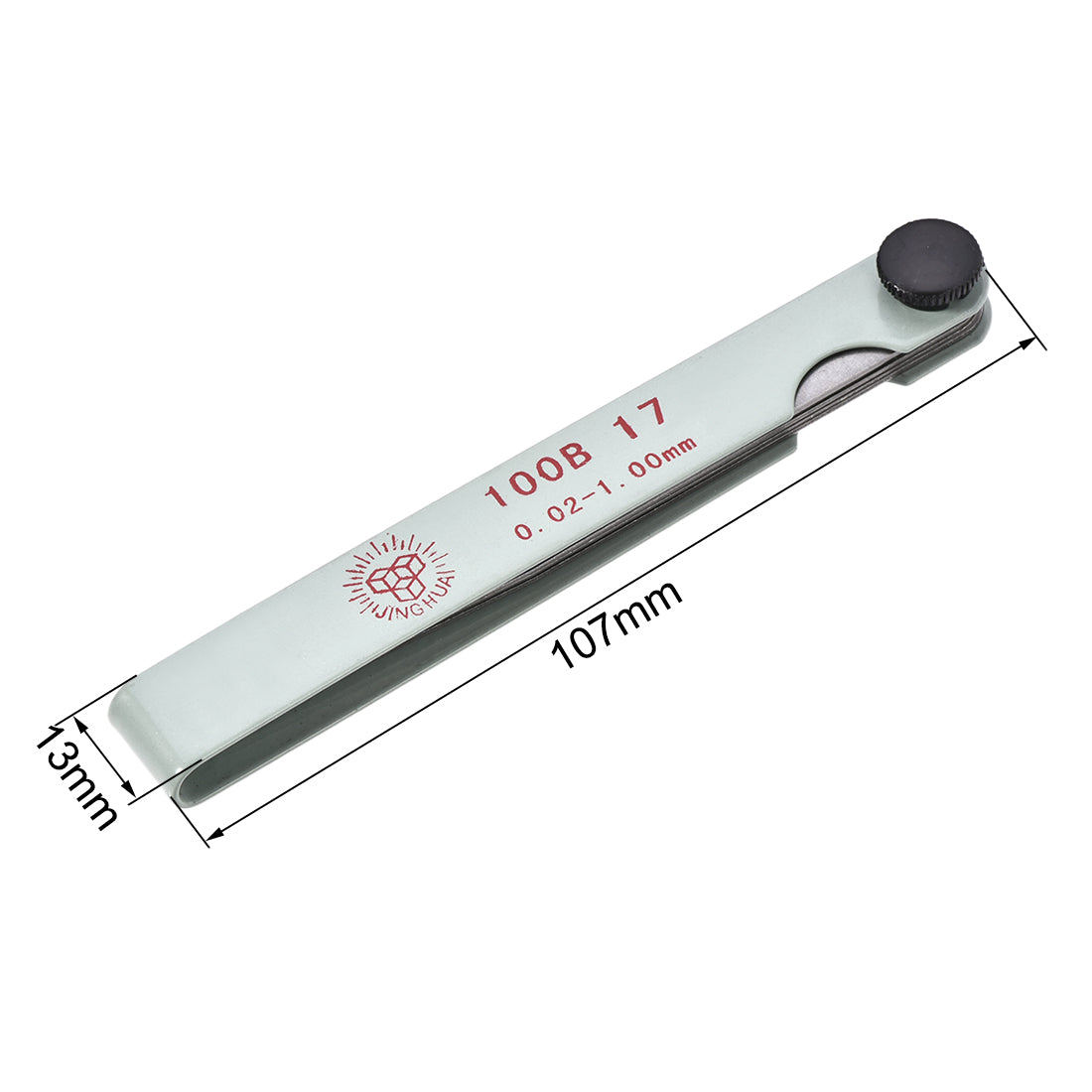 Harfington Feeler Gage Dual Marked Metric Gap Measuring Tool (0.02 - 1.0 mm) Thickness Gauge 17 Blades
