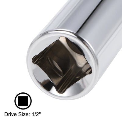 Harfington 1/2-Inch Drive by 10mm Deep and Shallow Socket Set of 2 Pcs, Cr-V, 12-Point, Metric