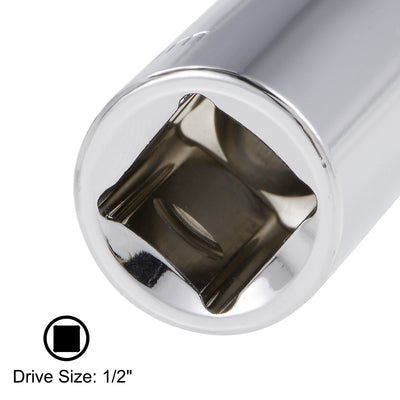 Harfington 1/2-Inch Drive by 11mm Deep and Shallow Socket Set of 2 Pcs, Cr-V, 12-Point, Metric