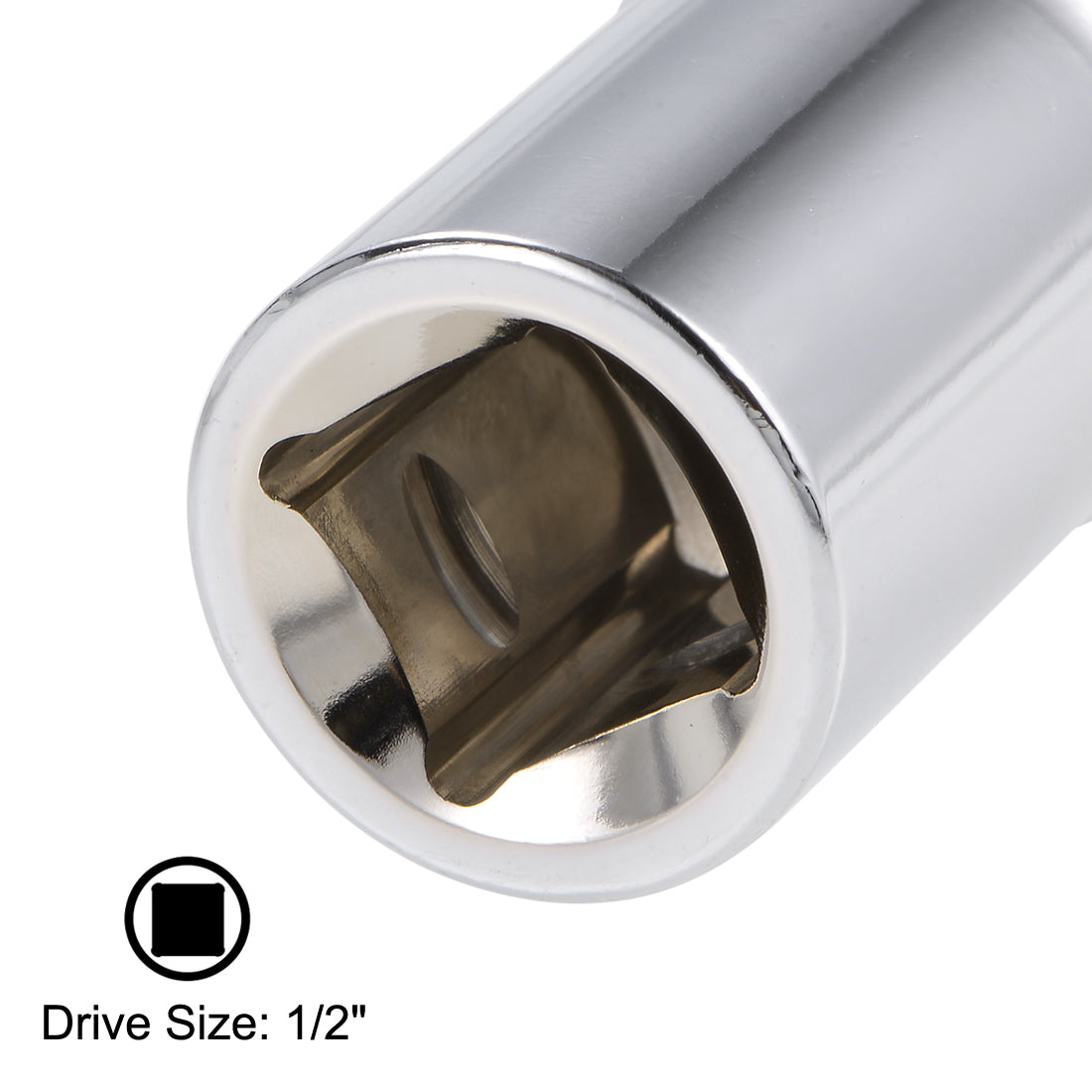 Harfington 1/2-Inch Drive by 19mm Deep and Shallow Socket Set of 2 Pcs, Cr-V, 12-Point, Metric