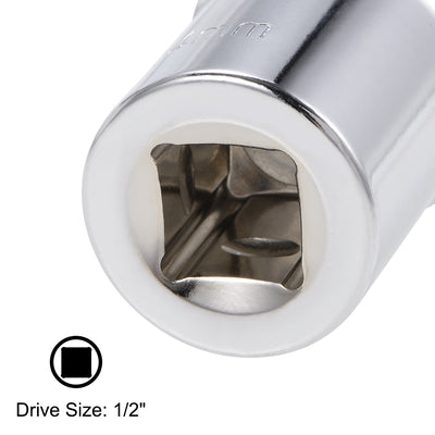 Harfington 1/2-Inch Drive by 24mm Deep and Shallow Socket Set of 2 Pcs, Cr-V, 12-Point, Metric