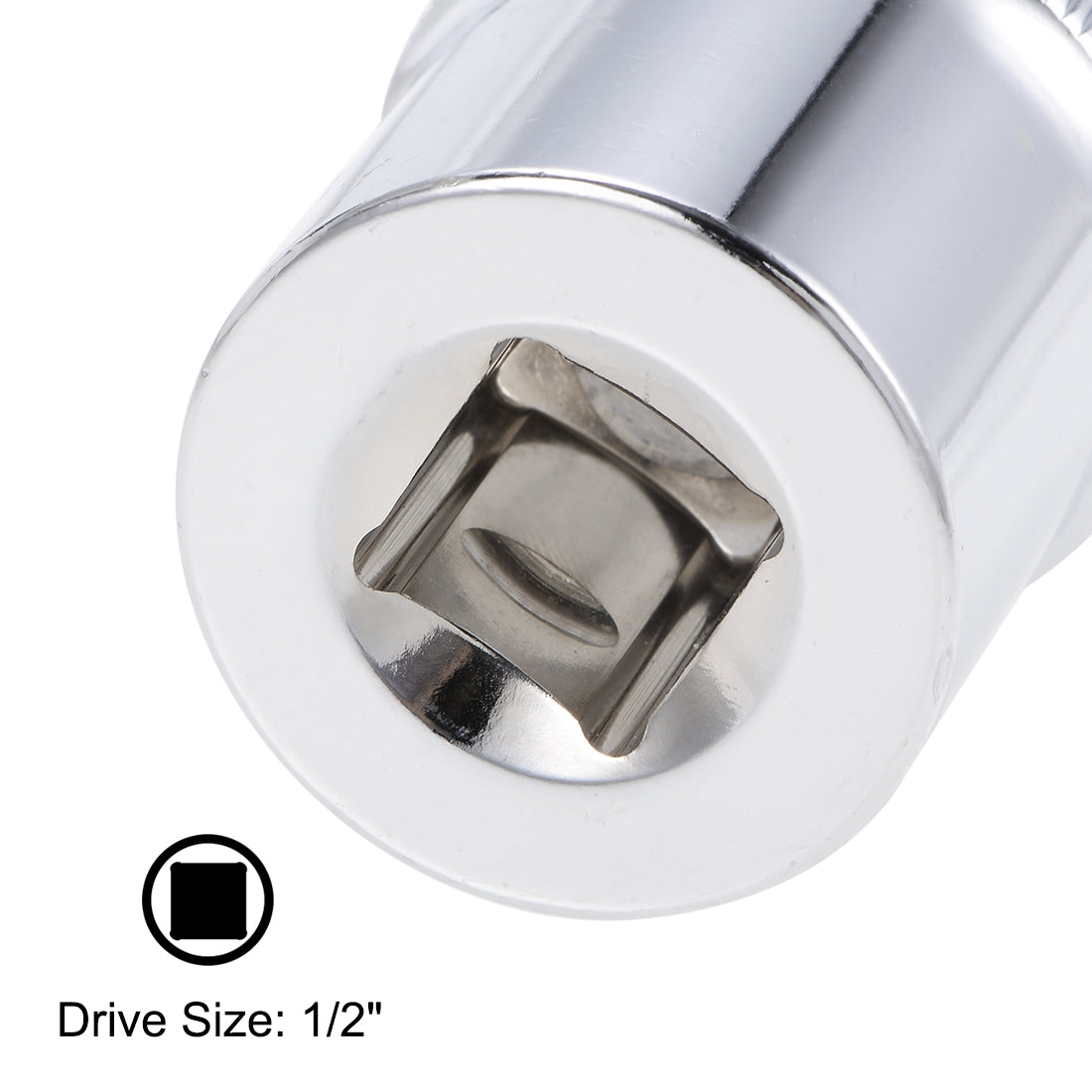 Harfington 1/2-Inch Drive by 27mm Deep and Shallow Socket Set of 2 Pcs, Cr-V, 12-Point, Metric