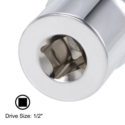 Harfington 1/2-Inch Drive by 30mm Deep and Shallow Socket Set of 2 Pcs, Cr-V, 12-Point, Metric