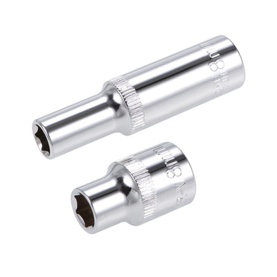 Harfington Drive by Deep and Shallow Socket Set, CR-V Steel, 6-Point, Metric