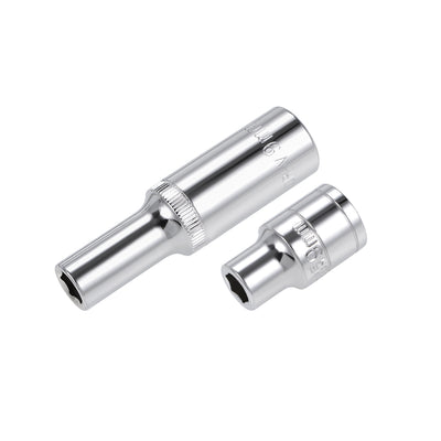 Harfington Square Drive by Deep and Shallow Socket Set, Cr-V, 6-Point, Metric