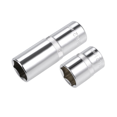 Harfington Square Drive by Deep and Shallow Socket Set, Cr-V, 6-Point, Metric