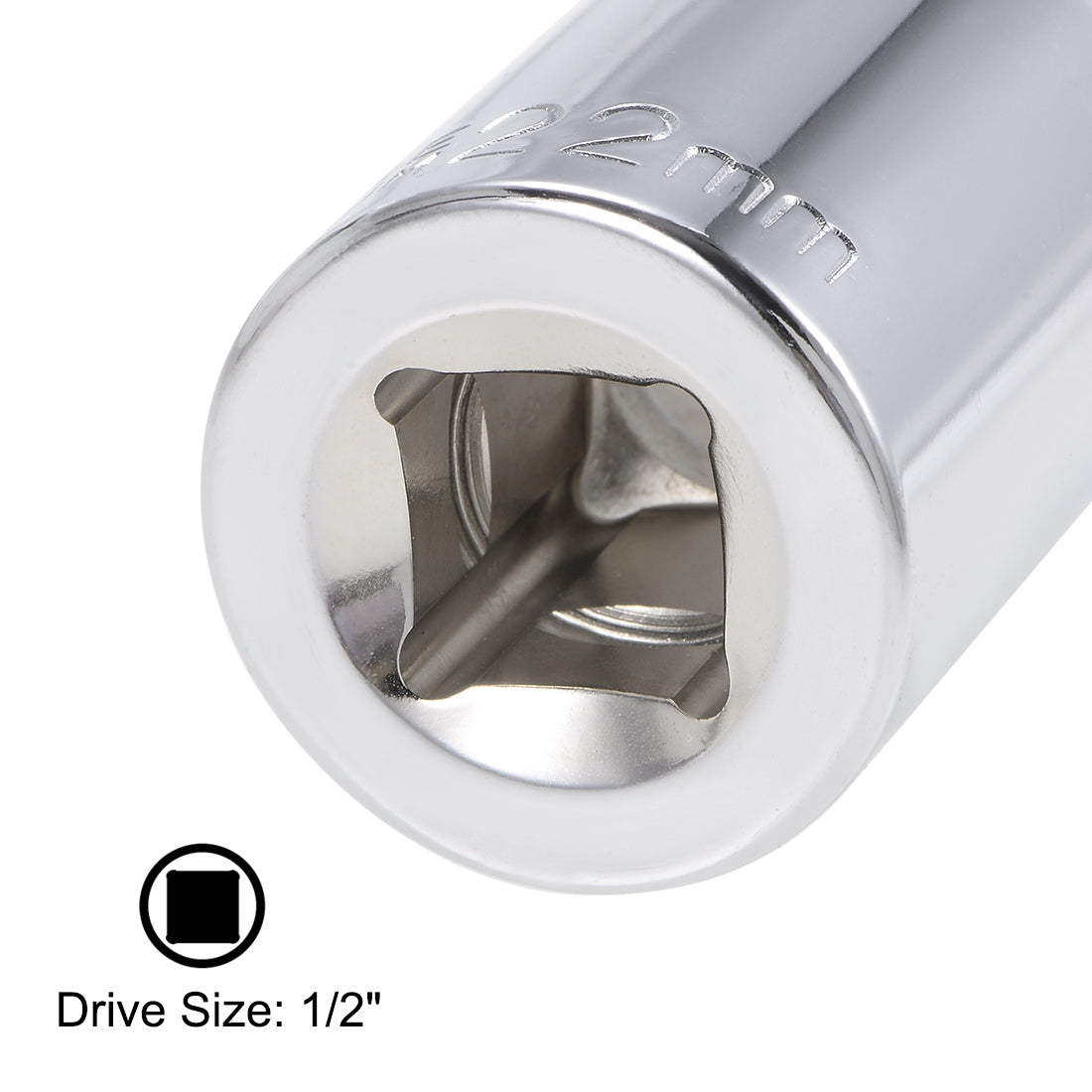 Harfington Square Drive by Deep and Shallow Socket Set, Cr-V, 6-Point, Metric