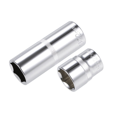 Harfington Square Drive by Deep and Shallow Socket Set, Cr-V, 6-Point, Metric