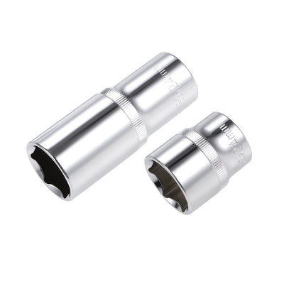 Harfington Square Drive by Deep and Shallow Socket Set, Cr-V, 6-Point, Metric