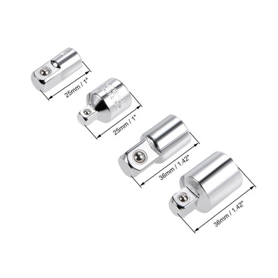 Harfington 4 Pcs Impact Adapter and Reducer Set for Wrenches 1/4-inch, 3/8-inch, 1/2-inch Ratchet Socket