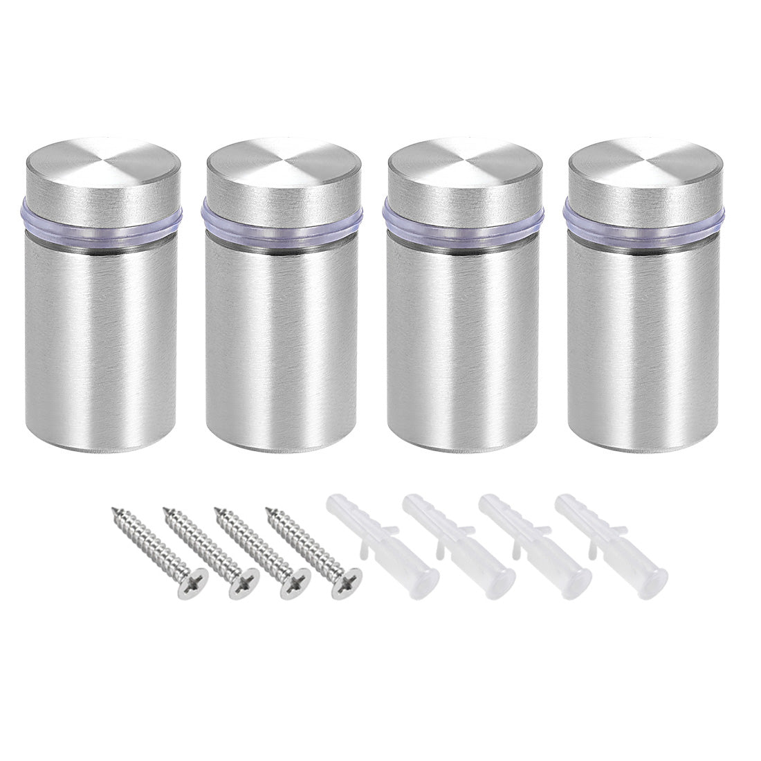 Harfington Glass Standoff Mount Solid Stainless Steel Wall Standoff Holder 18mmx33mm 4 Pcs