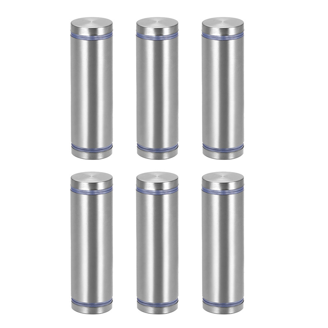 Harfington Glass Standoff Double Head Stainless Steel Standoff Holder 25mm x 85mm 6 Pcs