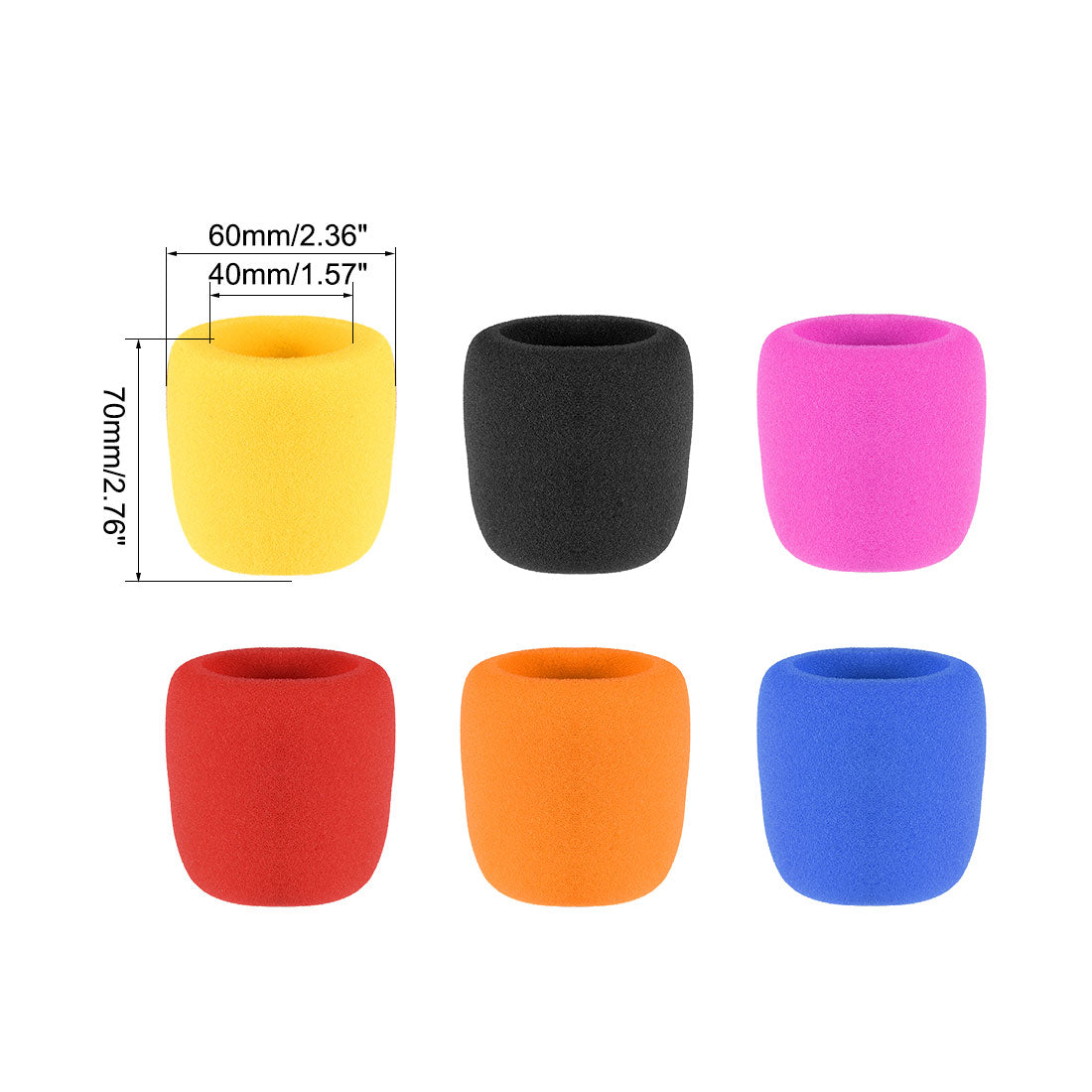 Harfington 12PCS Thicken Sponge Foam Mic Cover Handheld Microphone Windscreen Pack for KTV