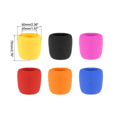 Harfington 12PCS Thicken Sponge Foam Mic Cover Handheld Microphone Windscreen Pack for KTV