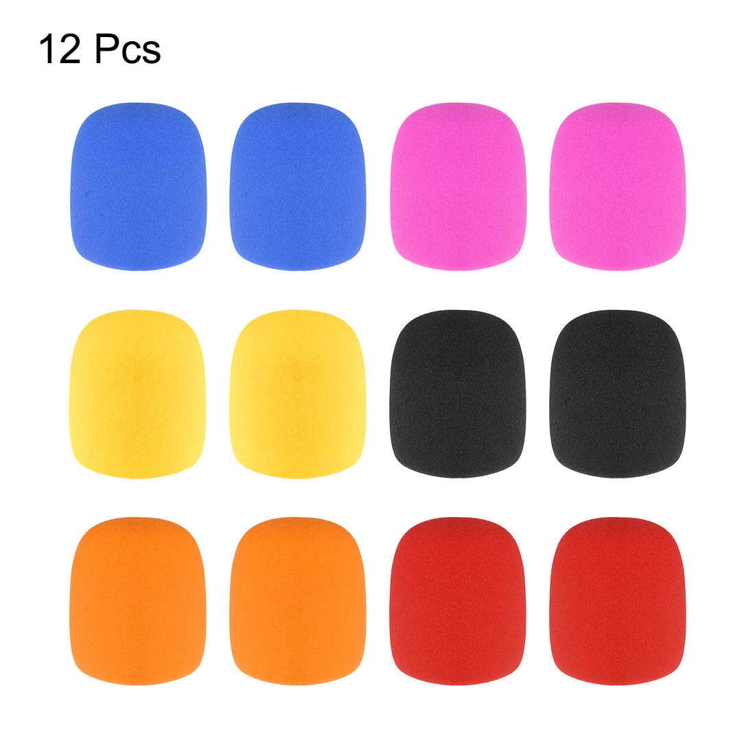 Harfington 12PCS Thicken Sponge Foam Mic Cover Handheld Microphone Windscreen Pack for KTV