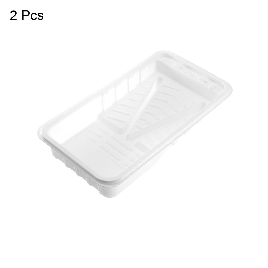 Harfington Paint Roller Tray for 4 Inch Plastic Liner for Painting Brush White 2pcs