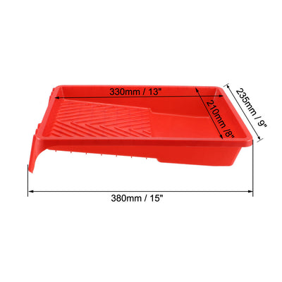 Harfington Paint Roller Tray for 7 Inch Plastic Liner for Painting Brush Red