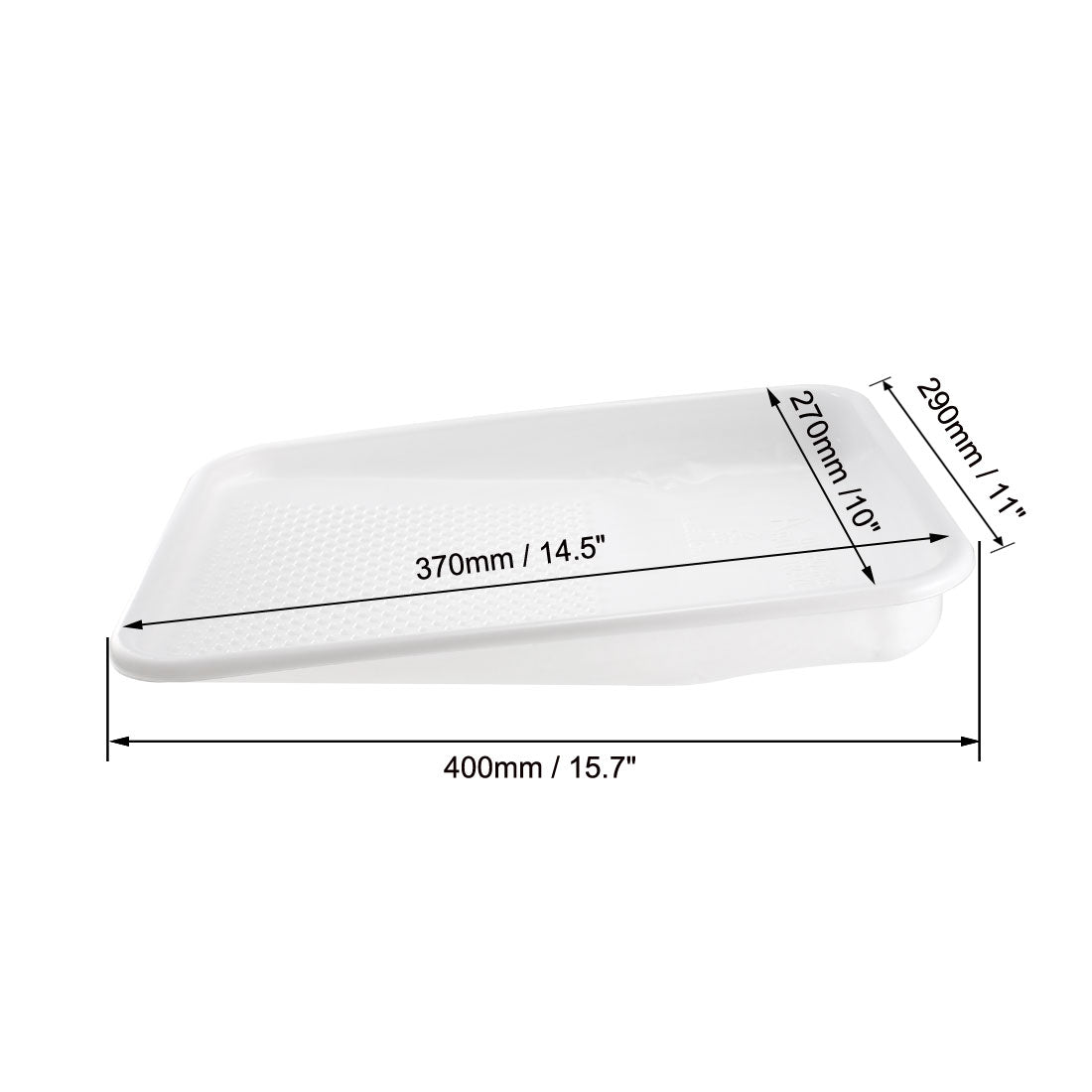 Harfington Paint Roller Tray for 9 Inch PP Liner for Painting Brush White 2pcs