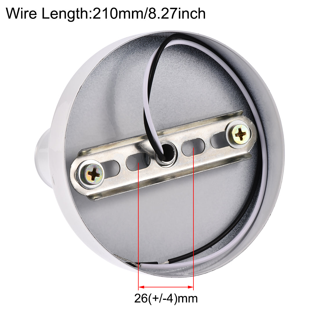 Harfington 180 Degree E14 Bulb Holder Socket Ceiling Lamp Wall Mounted Light 100x20mm White 2pcs