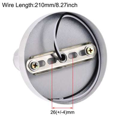 Harfington 180 Degree E14 Bulb Holder Socket Ceiling Lamp Wall Mounted Light 100x20mm White 2pcs