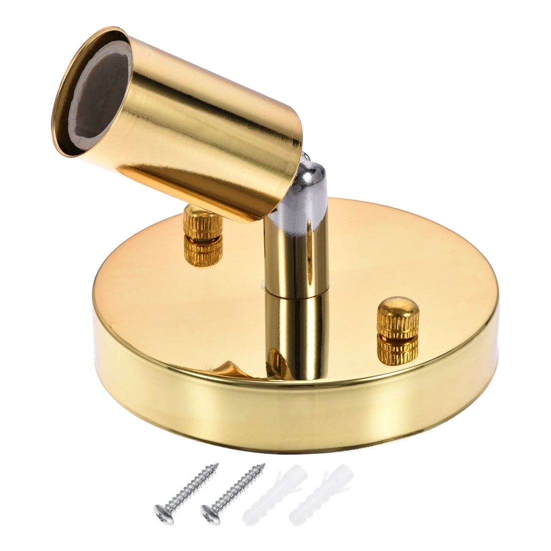Harfington 180 Degree E14 Bulb Holder Socket Ceiling Lamp Wall Mounted Light 100x20mm Gold Electrogilding