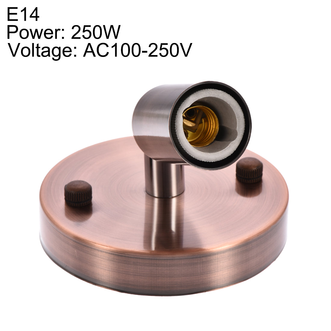 Harfington 180 Degree E14 Bulb Holder Socket Ceiling Lamp Wall Mounted Light 100x20mm 2pcs Red Bronze