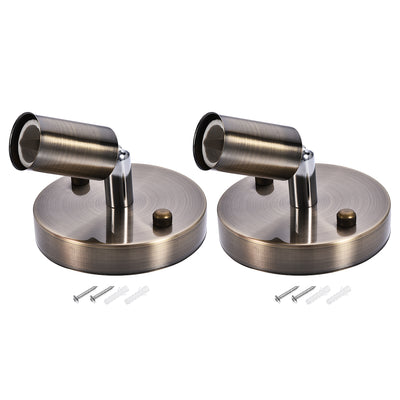 Harfington 180 Degree E14 Bulb Holder Socket Ceiling Lamp Wall Mounted Light 100mmx20mm Bronze 2Pcs