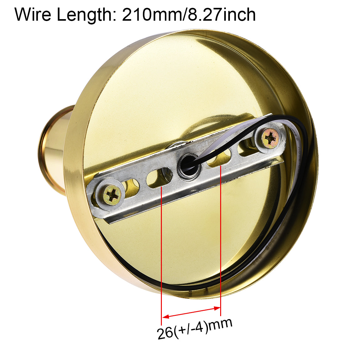 Harfington 180-Grad-E27-Lampenfassung, Deckenleuchte, Wandleuchte, 100 x 20 mm, Gold, 2 Stück