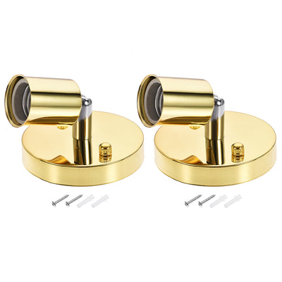 Harfington 180 Degree E27 Bulb Holder Socket Ceiling Lamp Wall Mounted Light 100x20mm Gold 2pcs