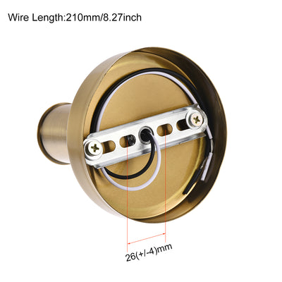 Harfington 180 Degree E27 Bulb Holder Socket Ceiling Lamp Wall Mounted Light 100x20mm Golden Bronze