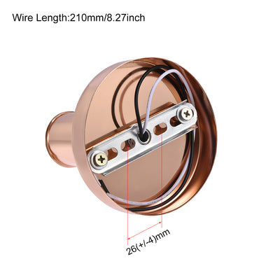 Harfington 180 Degree E27 Bulb Holder Socket Ceiling Lamp Wall Mounted Light 100x20mm Rose Gold 2pcs