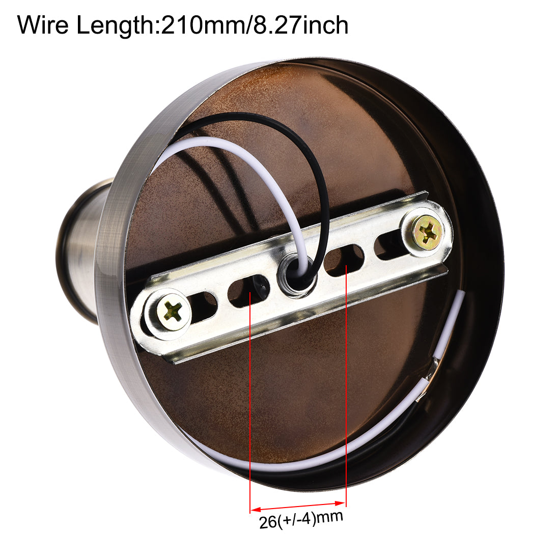 Harfington 180 Degree E27 Bulb Holder Socket Ceiling Lamp Wall Mounted Light 100x20mm Bronze