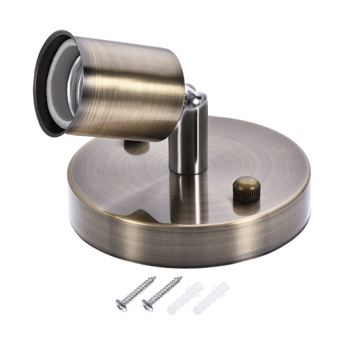 Harfington 180 Degree E27 Bulb Holder Socket Ceiling Lamp Wall Mounted Light 100x20mm Bronze