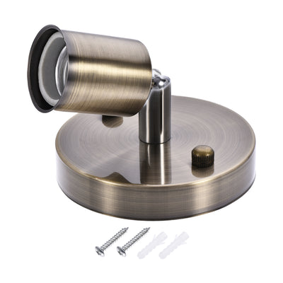 Harfington 180 Degree E27 Bulb Holder Socket Ceiling Lamp Wall Mounted Light 100x20mm Bronze